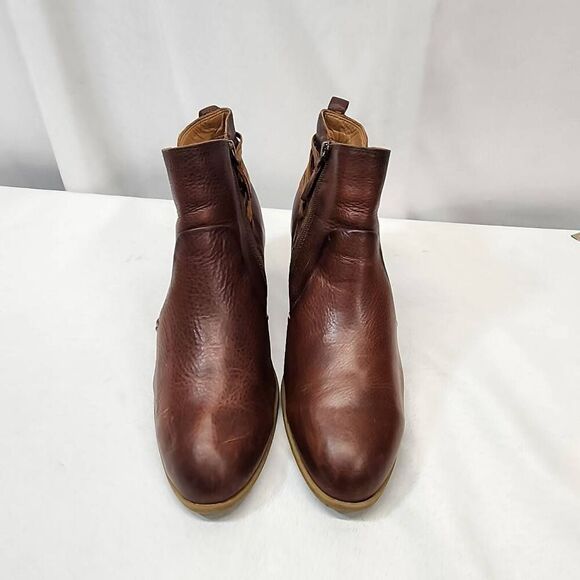 Comfortiva Kinsley Bootie Women's 11 Wide Brown Leather Ankle Book Round Toe - Picture 7 of 7